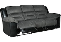 earhart gray reclining sofa   
