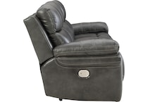 edmar charcoal living room gray st stationary leather sofa u  