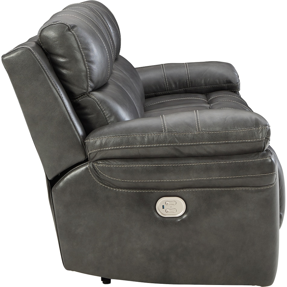 edmar gray power reclining sofa u  