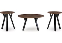 elbrynn occasional black oc  pack of tables t   