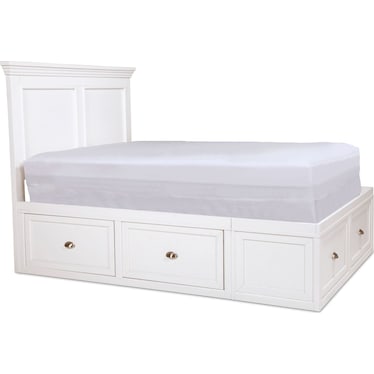 Ellsworth Full Bed with 1 Storage Unit - White