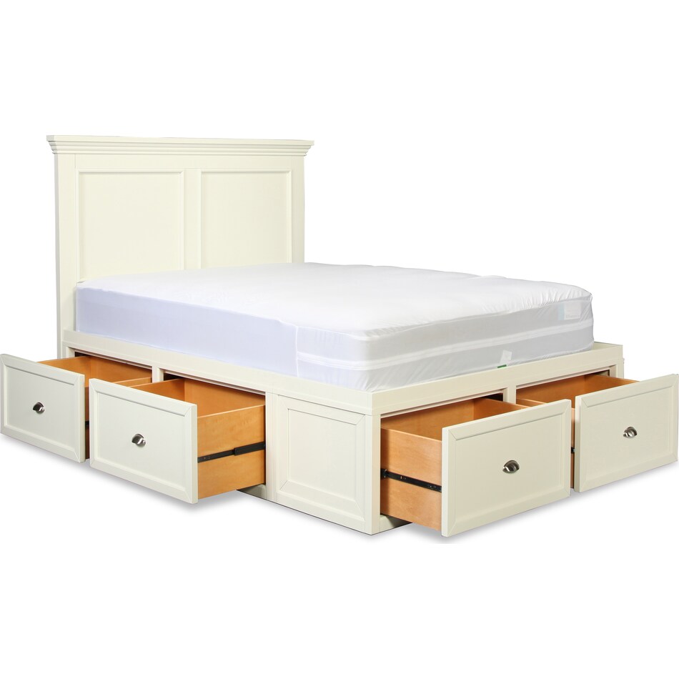 ellsworth white white full storage bed p  