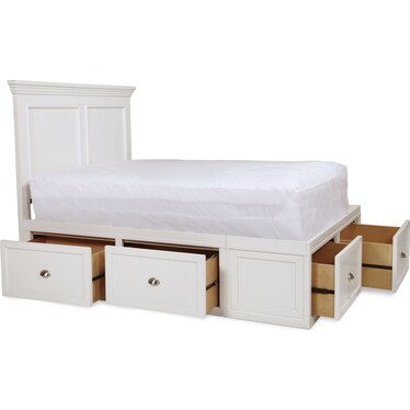 Ellsworth Twin Bed with 1 Storage Unit - White