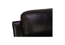 emelia living room brown leather power sofa   