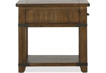 emerson occasional farmhouse timber end table   