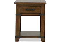 emerson occasional farmhouse timber oc end chairside table   