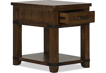 emerson occasional farmhouse timber oc end chairside table   