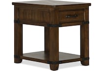 emerson occasional farmhouse timber oc end chairside table   