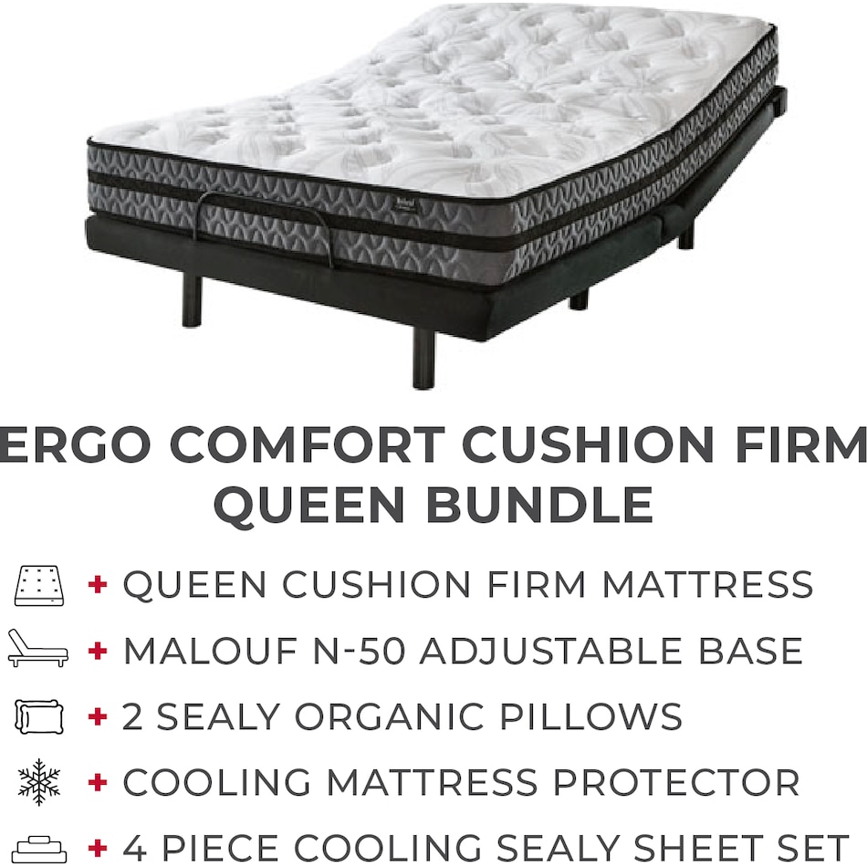 ergo comfort cushion firm bd packages queen  