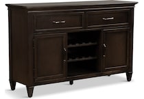 fairbanks dining dark brown dr buffet server   