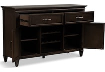 fairbanks dining dark brown dr buffet server   