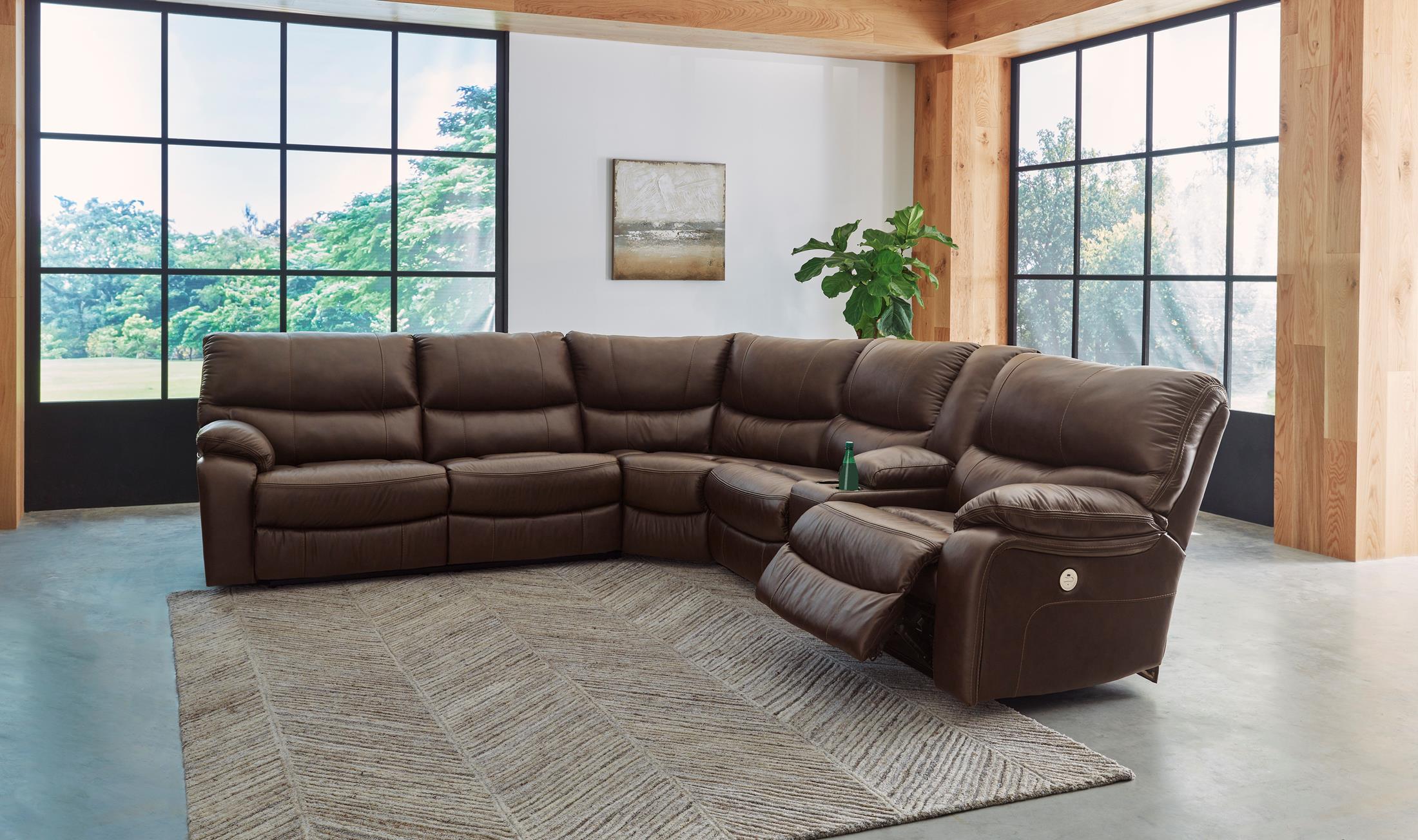 Right facing deals sectional with recliner