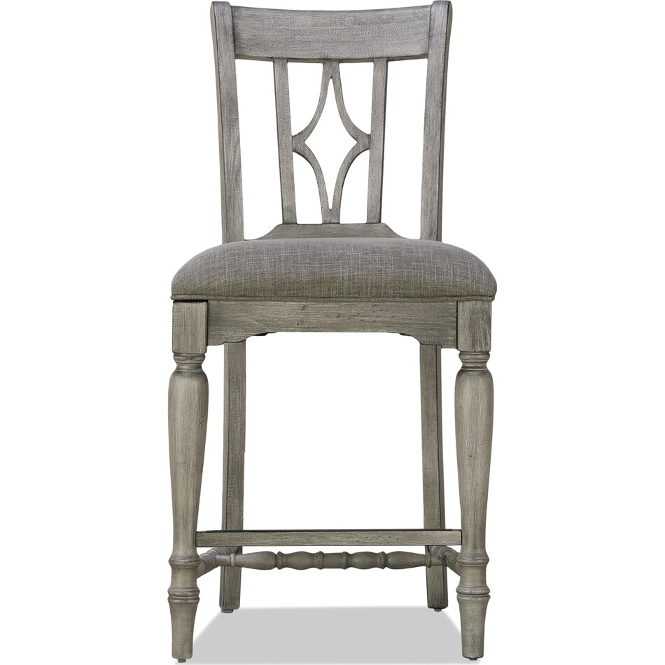 farmhouse dining distressed white counter chair   
