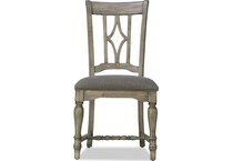 farmhouse dining distressed white side chair   