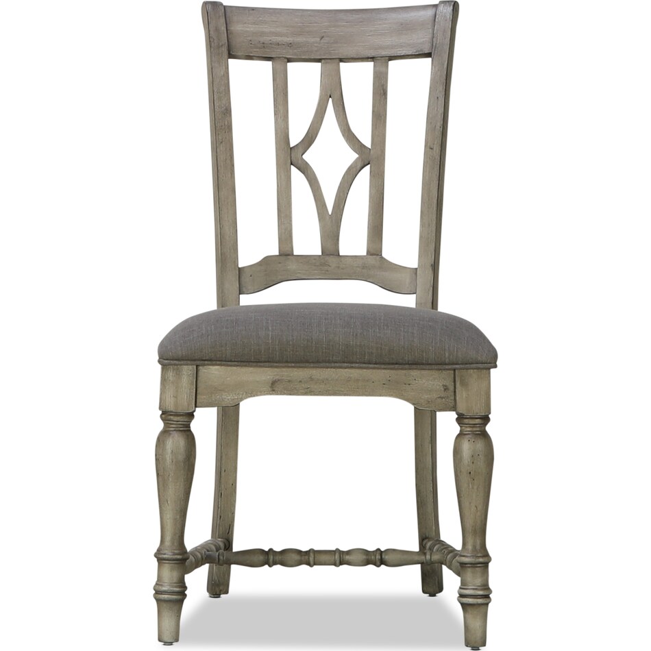 farmhouse dining distressed white side chair   