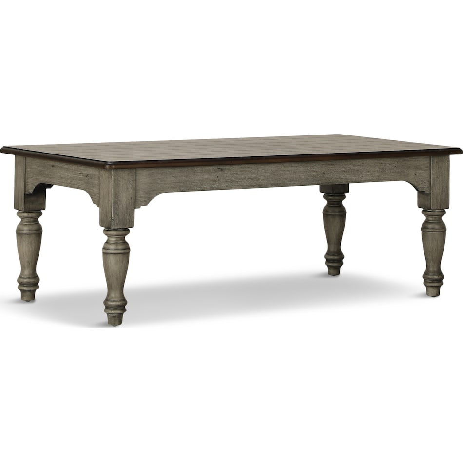 farmhouse two tone oc coffee table   