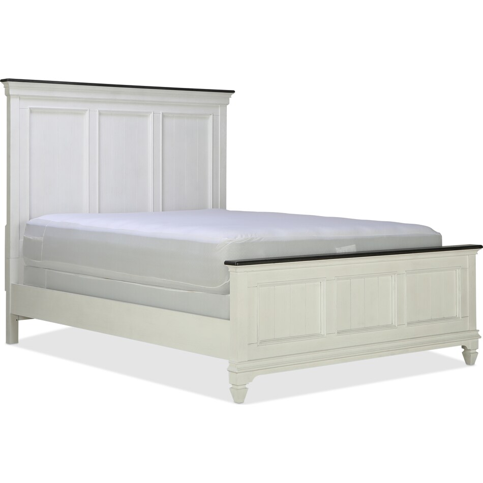 finley white king panel bed p  