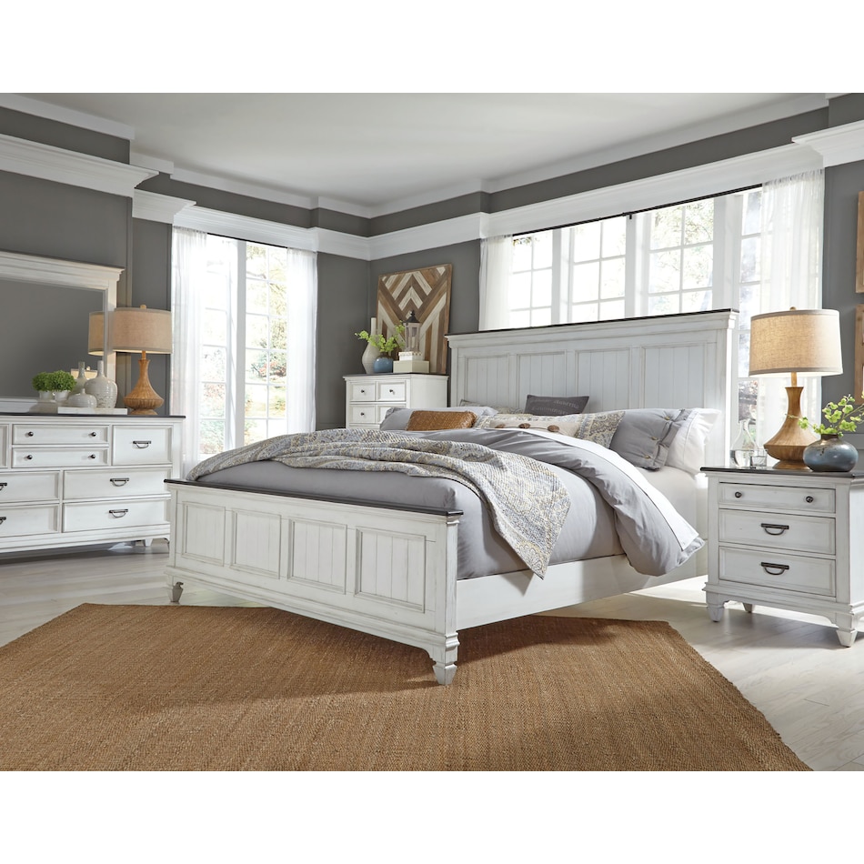 finley white nightstand   