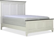finley white queen panel bed p  