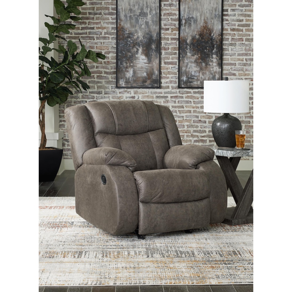 first base living room dark gray   