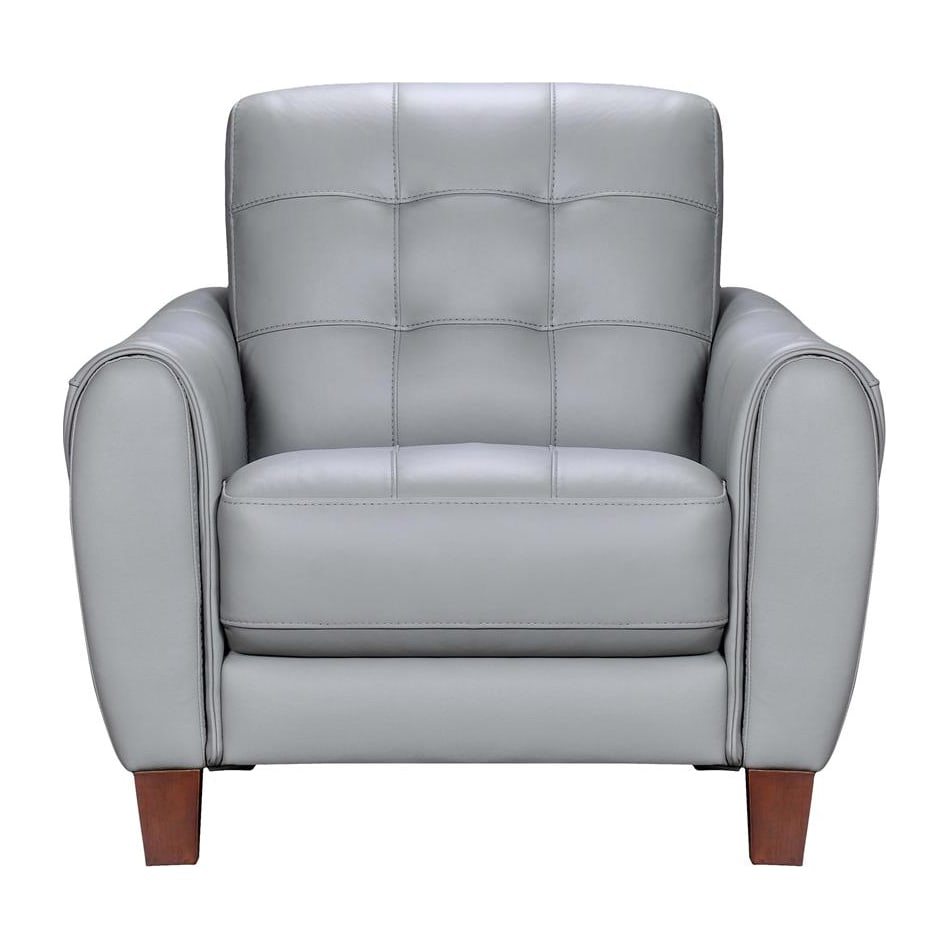 fitzgerald living room gray st stationary leather chair   