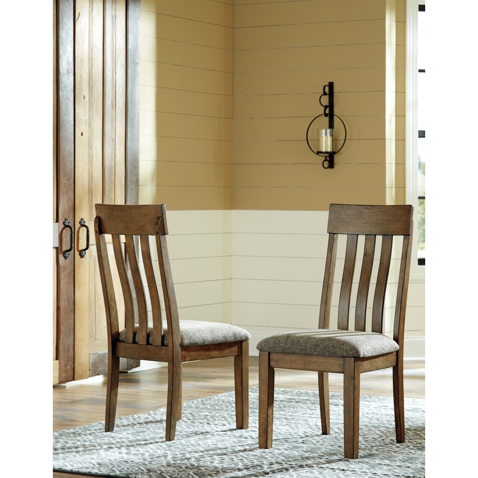 flaybern light brown dining chair d   