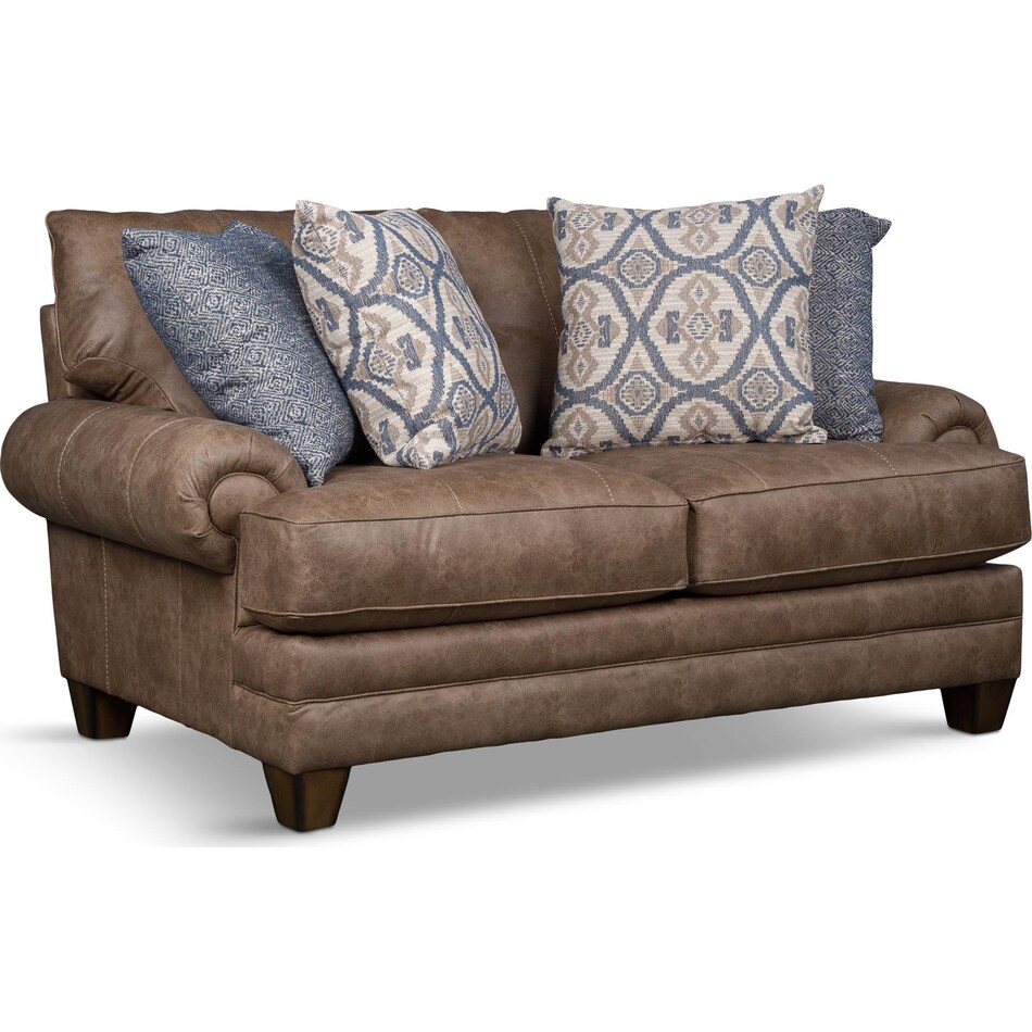 francine living room brown st loveseat   