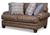 francine living room brown st loveseat   