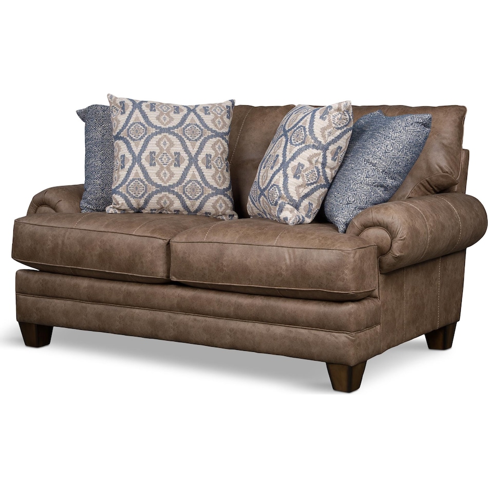 francine living room brown st loveseat   