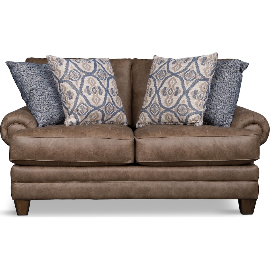 francine living room brown st loveseat   