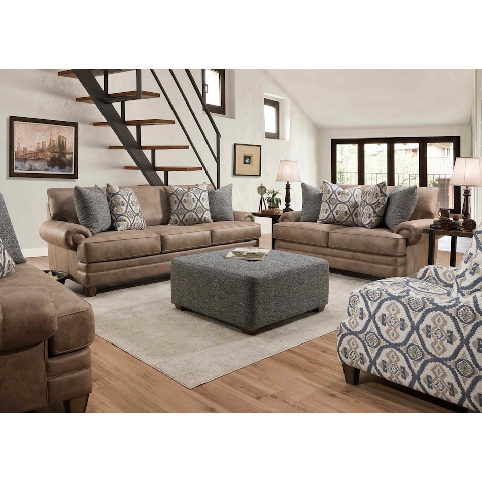 francine living room brown st loveseat   