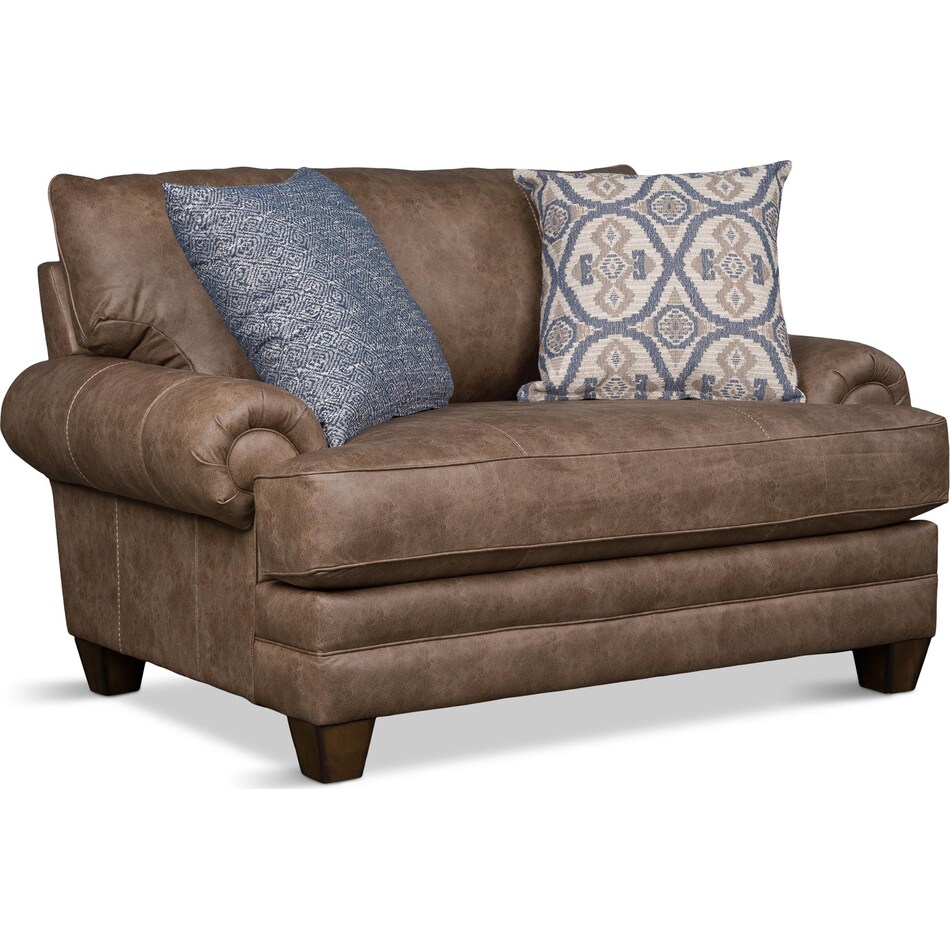 francine living room brown st stationary fabric chair   