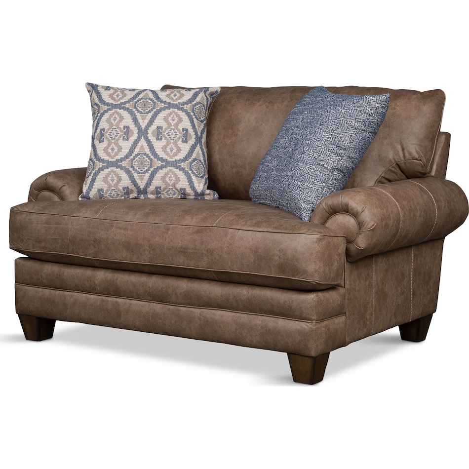 francine living room brown st stationary fabric chair   