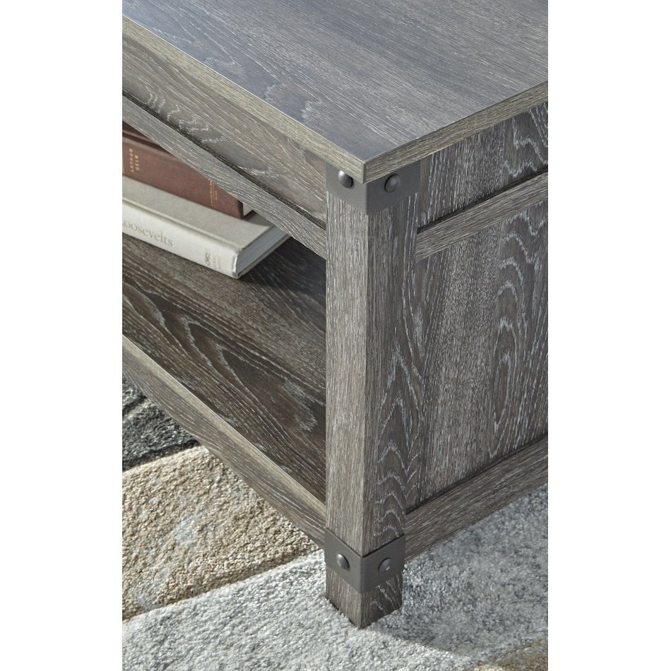 freedan grayish brown oc coffee table t   