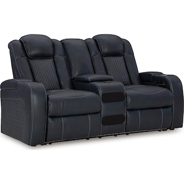 Fyne-Dyme Dual Power Reclining Loveseat with Console