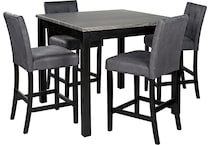 garvine black   gray dining set d   