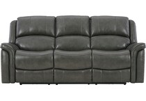 gaspar gray reclining sofa u  