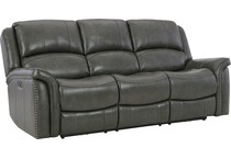 gaspar gray reclining sofa u  