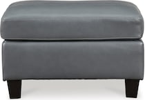 genoa living room steel gray st stationary leather ottoman   