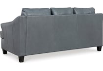 genoa living room steel gray st stationary leather sleeper   