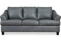 genoa living room steel gray st stationary leather sleeper   