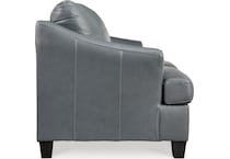 genoa living room steel gray st stationary leather sleeper   