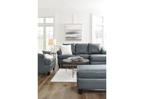 genoa living room steel gray st stationary leather sofa   