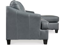 genoa living room steel gray st stationary leather sofa   