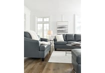 genoa living room steel gray st stationary leather sofa   