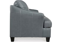 genoa living room steel gray st stationary leather loveseat   