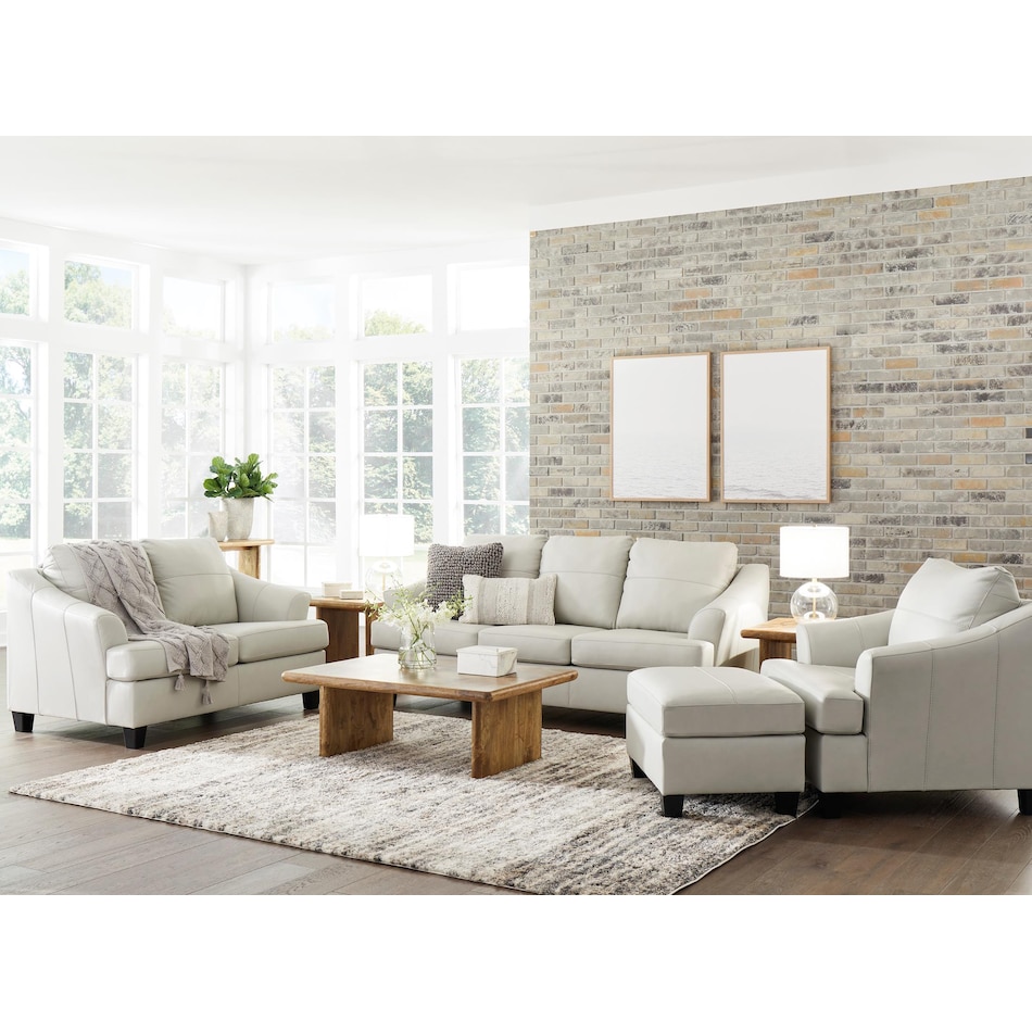 genoa living room white st stationary leather sleeper   