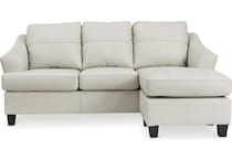 genoa living room white st stationary leather sofa   