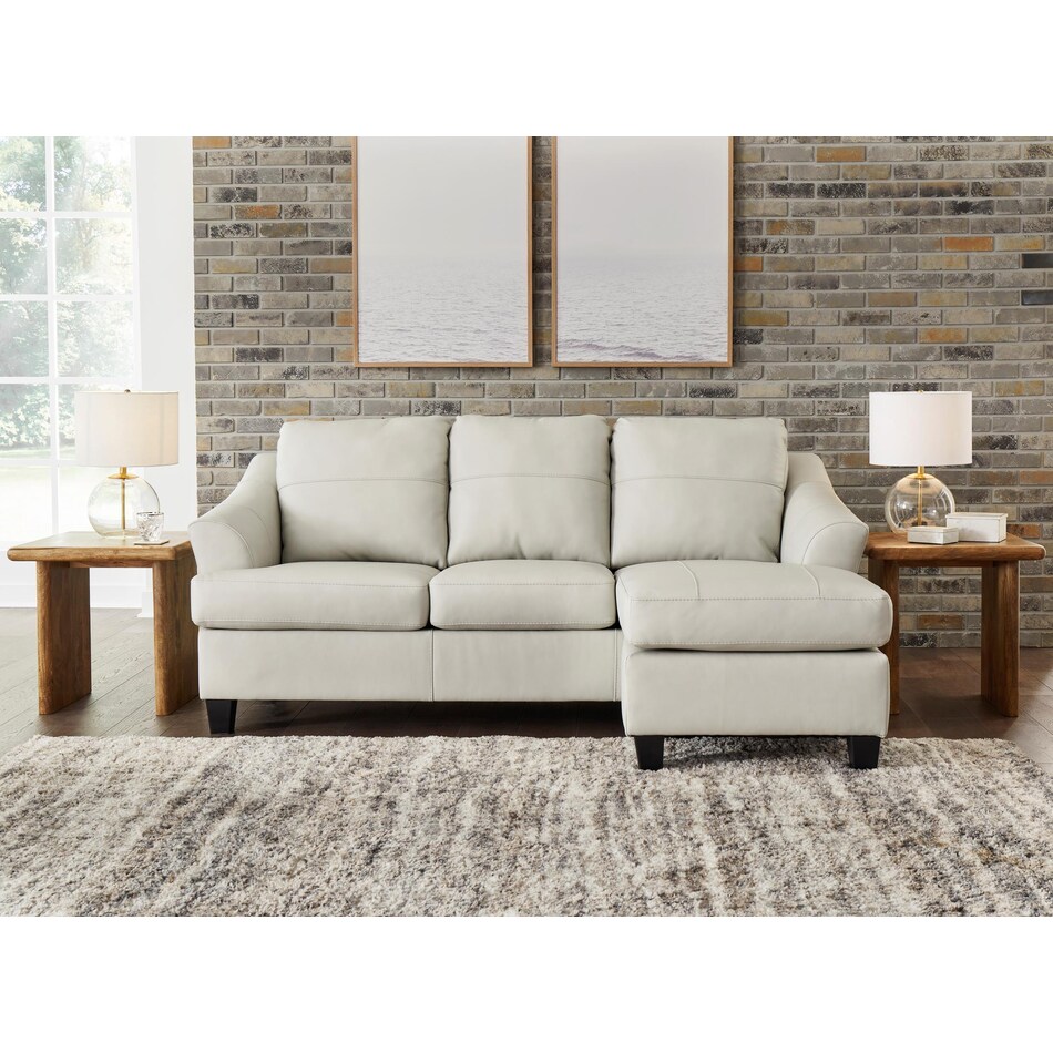 genoa living room white st stationary leather sofa   