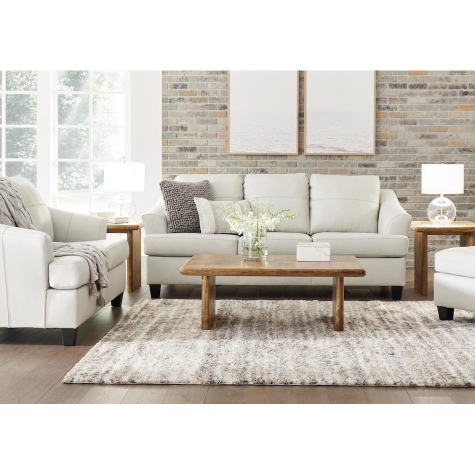 genoa living room white st stationary leather sofa   